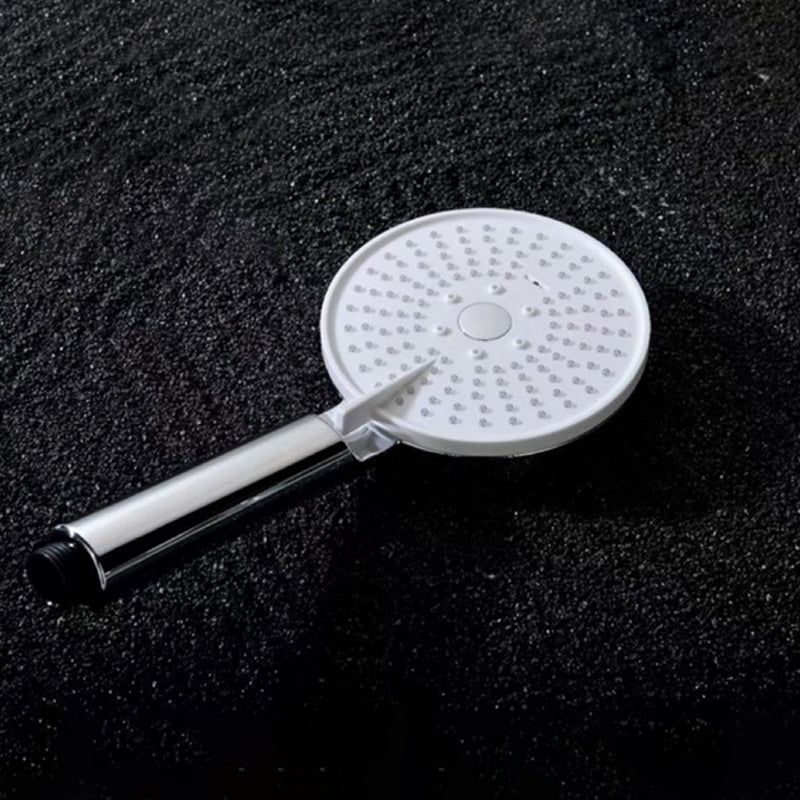 Matte Black Handheld Shower Head Modern 3-Jet Round Wall-Mount Handheld Shower Head Clearhalo 'Bathroom Remodel & Bathroom Fixtures' 'Home Improvement' 'home_improvement' 'home_improvement_shower_heads' 'Shower Heads' 'shower_heads' 'Showers & Bathtubs Plumbing' 'Showers & Bathtubs' 6439162