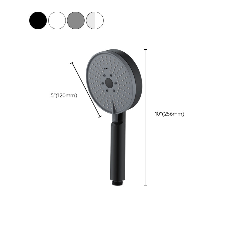 Matte Black Handheld Shower Head Modern 3-Jet Round Wall-Mount Handheld Shower Head Clearhalo 'Bathroom Remodel & Bathroom Fixtures' 'Home Improvement' 'home_improvement' 'home_improvement_shower_heads' 'Shower Heads' 'shower_heads' 'Showers & Bathtubs Plumbing' 'Showers & Bathtubs' 6439168