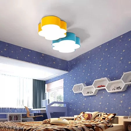 Candy Colored Cloud Flush Ceiling Light Cartoon Acrylic Ceiling Lamp for Kids Room Clearhalo 'Ceiling Lights' 'Close To Ceiling Lights' 'Close to ceiling' 'Flush mount' Lighting' 64435