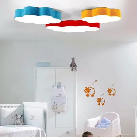 Candy Colored Cloud Flush Ceiling Light Cartoon Acrylic Ceiling Lamp for Kids Room Clearhalo 'Ceiling Lights' 'Close To Ceiling Lights' 'Close to ceiling' 'Flush mount' Lighting' 64439