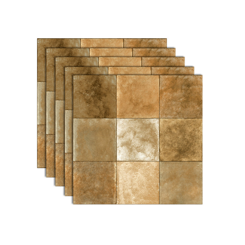 Square Peel & Stick Vinyl Flooring 24" x 24" x 4.6mm PVC Flooring Light Brown Clearhalo 'Flooring 'Home Improvement' 'home_improvement' 'home_improvement_vinyl_flooring' 'Vinyl Flooring' 'vinyl_flooring' Walls and Ceiling' 6447670