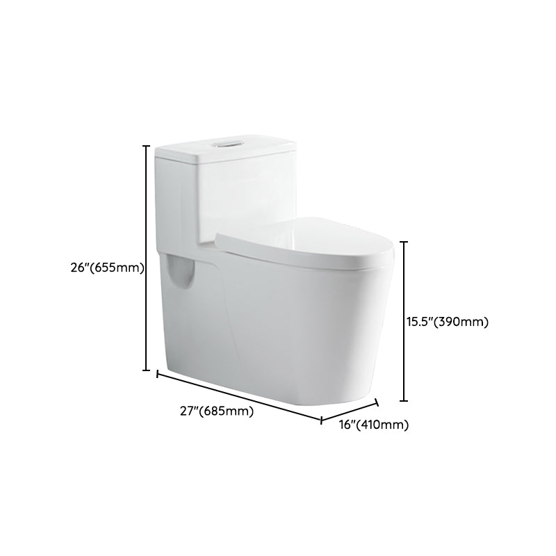 One-Piece Toilet Flush Toilet Floor Mounted UF Siphon Jet Toilet Bowl Clearhalo 'Bathroom Remodel & Bathroom Fixtures' 'Home Improvement' 'home_improvement' 'home_improvement_toilets' 'Toilets & Bidets' 'Toilets' 6455860