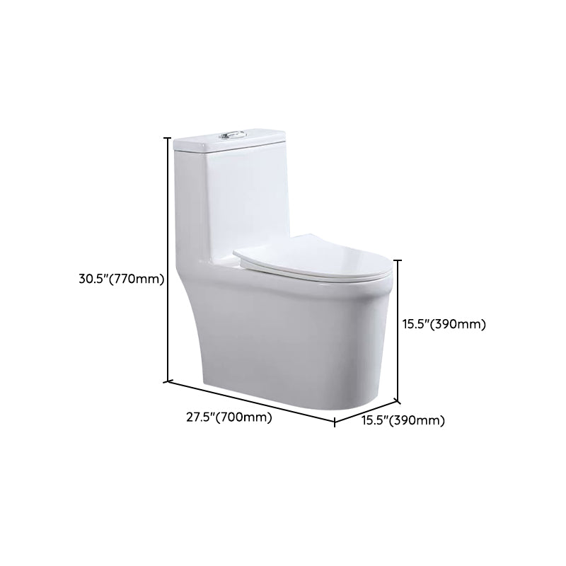 One-Piece Toilet Flush Toilet Floor Mounted UF Siphon Jet Toilet Bowl Clearhalo 'Bathroom Remodel & Bathroom Fixtures' 'Home Improvement' 'home_improvement' 'home_improvement_toilets' 'Toilets & Bidets' 'Toilets' 6455861
