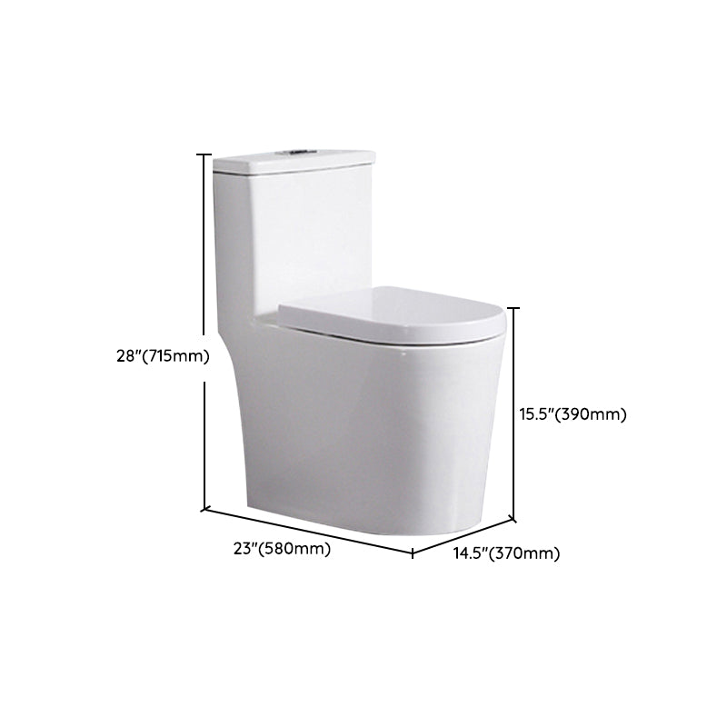 One-Piece Toilet Flush Toilet Floor Mounted UF Siphon Jet Toilet Bowl Clearhalo 'Bathroom Remodel & Bathroom Fixtures' 'Home Improvement' 'home_improvement' 'home_improvement_toilets' 'Toilets & Bidets' 'Toilets' 6455863