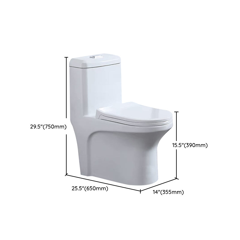 One-Piece Toilet Flush Toilet Floor Mounted UF Siphon Jet Toilet Bowl Clearhalo 'Bathroom Remodel & Bathroom Fixtures' 'Home Improvement' 'home_improvement' 'home_improvement_toilets' 'Toilets & Bidets' 'Toilets' 6455864