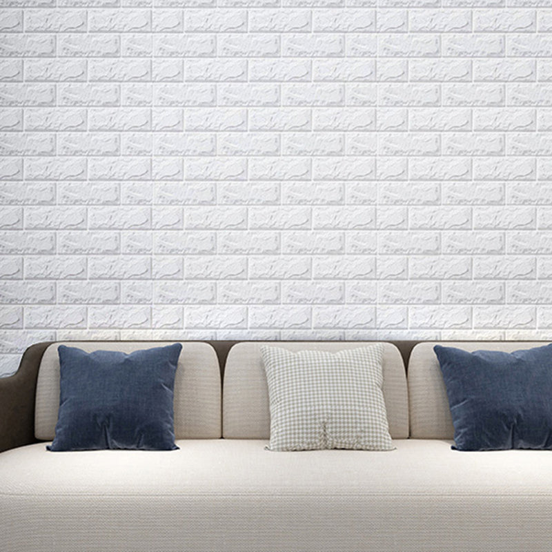 Foam Waterproof Water Panel Living Room 3D Artificial Brick Contemporary Panel (10-Pack) Clearhalo 'Flooring 'Home Improvement' 'home_improvement' 'home_improvement_wall_paneling' 'Wall Paneling' 'wall_paneling' 'Walls & Ceilings' Walls and Ceiling' 6455992