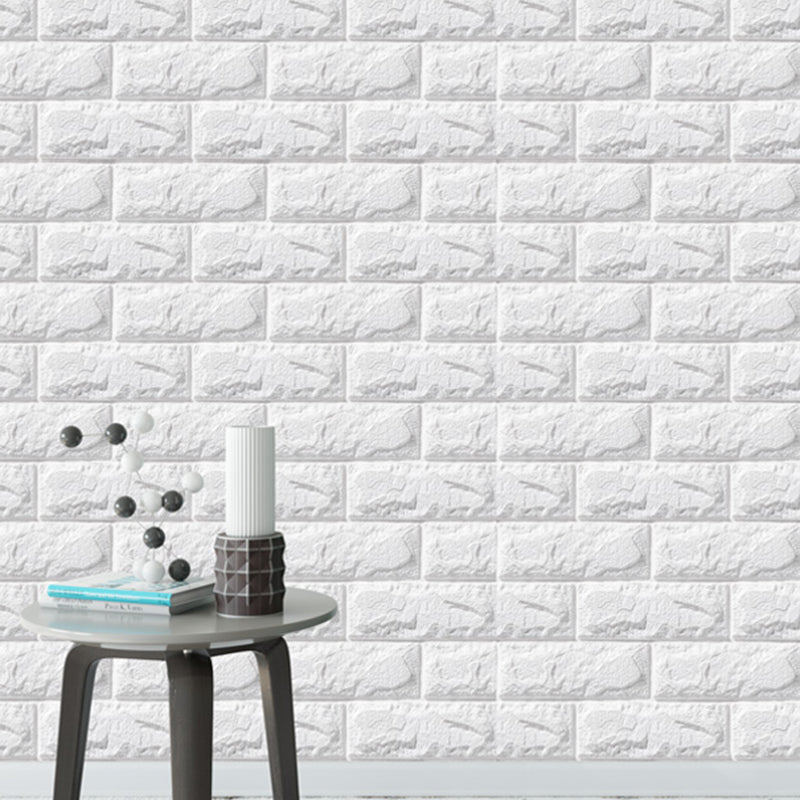 Foam Waterproof Water Panel Living Room 3D Artificial Brick Contemporary Panel (10-Pack) Clearhalo 'Flooring 'Home Improvement' 'home_improvement' 'home_improvement_wall_paneling' 'Wall Paneling' 'wall_paneling' 'Walls & Ceilings' Walls and Ceiling' 6455993
