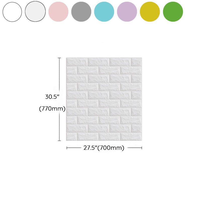 Foam Waterproof Water Panel Living Room 3D Artificial Brick Contemporary Panel (10-Pack) Clearhalo 'Flooring 'Home Improvement' 'home_improvement' 'home_improvement_wall_paneling' 'Wall Paneling' 'wall_paneling' 'Walls & Ceilings' Walls and Ceiling' 6455995