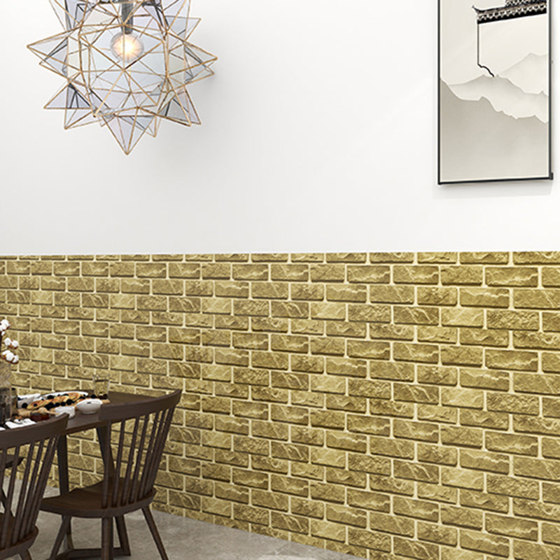 3D Artificial Brick Paneling Waterproof Peel and Stick Living Room Wall Panel (5-Pack) Clearhalo 'Flooring 'Home Improvement' 'home_improvement' 'home_improvement_wall_paneling' 'Wall Paneling' 'wall_paneling' 'Walls & Ceilings' Walls and Ceiling' 6456020