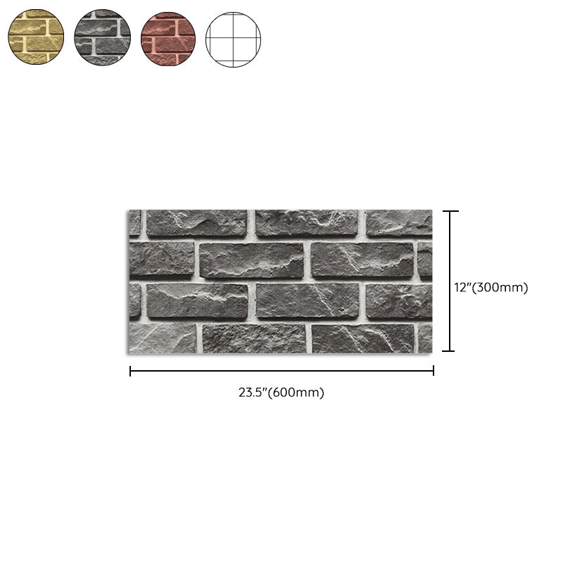 3D Artificial Brick Paneling Waterproof Peel and Stick Living Room Wall Panel (5-Pack) Clearhalo 'Flooring 'Home Improvement' 'home_improvement' 'home_improvement_wall_paneling' 'Wall Paneling' 'wall_paneling' 'Walls & Ceilings' Walls and Ceiling' 6456039