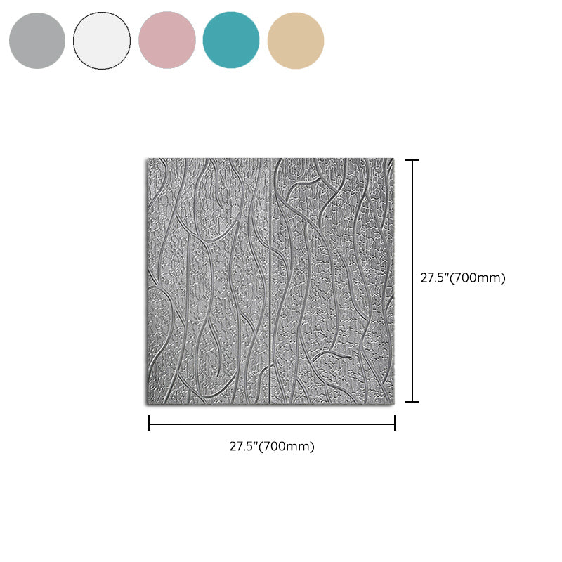 Modern Wall Tile PVC 3D Embossed Peel and Press Waterproof Indoor Wall Panel Clearhalo 'Flooring 'Home Improvement' 'home_improvement' 'home_improvement_wall_paneling' 'Wall Paneling' 'wall_paneling' 'Walls & Ceilings' Walls and Ceiling' 6456065