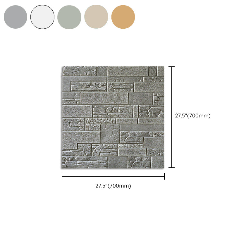 Modern Wall Tile PVC 3D Embossed Peel and Press Waterproof Indoor Wall Panel Clearhalo 'Flooring 'Home Improvement' 'home_improvement' 'home_improvement_wall_paneling' 'Wall Paneling' 'wall_paneling' 'Walls & Ceilings' Walls and Ceiling' 6456066