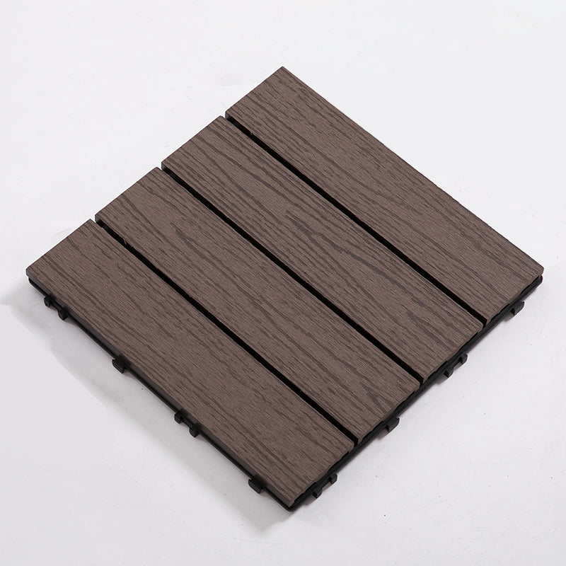 11.8"×11.8" Laminate Floor Fade Resistant Fire Resistant Laminate Flooring Coffee Straight Wood Grain Clearhalo 'Flooring 'Home Improvement' 'home_improvement' 'home_improvement_laminate_flooring' 'Laminate Flooring' 'laminate_flooring' Walls and Ceiling' 6456130