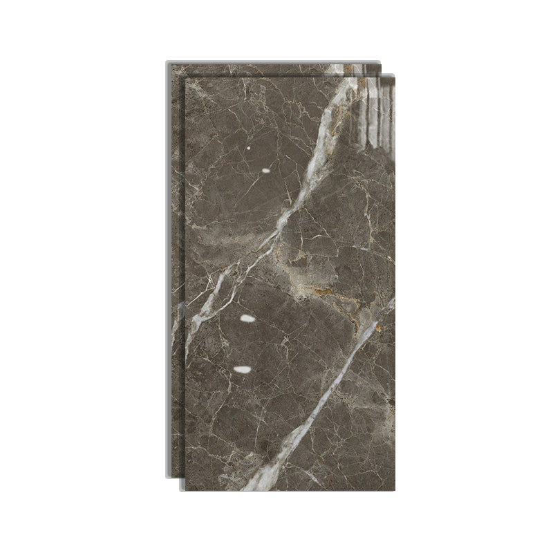 Floor Tile Marble Print Rectangle Living Room Porcelain Tile Brown Clearhalo 'Floor Tiles & Wall Tiles' 'floor_tiles_wall_tiles' 'Flooring 'Home Improvement' 'home_improvement' 'home_improvement_floor_tiles_wall_tiles' Walls and Ceiling' 6456230