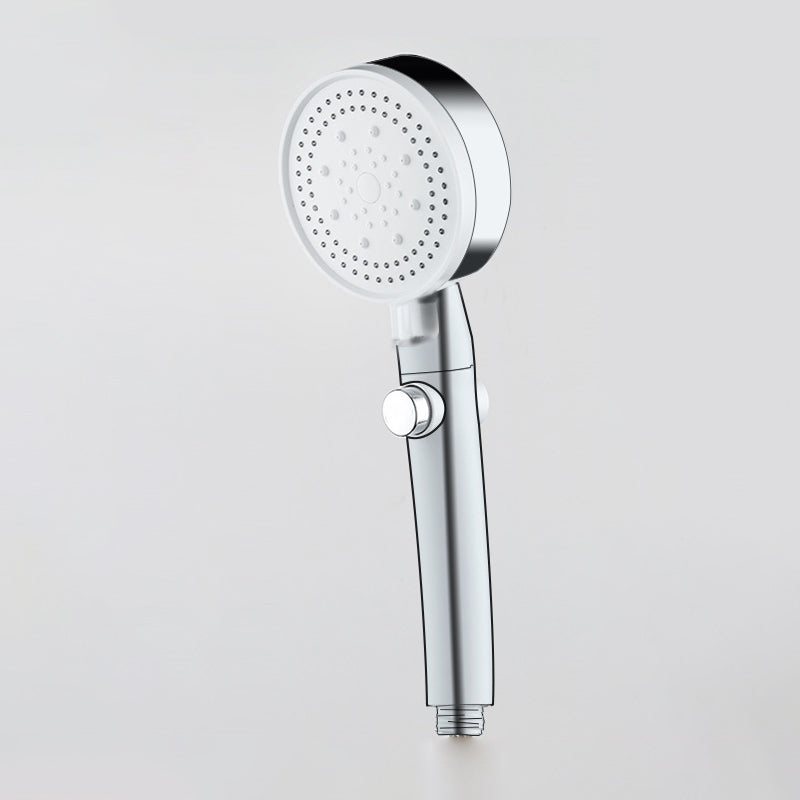 Plastic Handheld Shower Head Wall-mounted Shower Head with Adjustable Spray Pattern Arc Silver Clearhalo 'Bathroom Remodel & Bathroom Fixtures' 'Home Improvement' 'home_improvement' 'home_improvement_shower_heads' 'Shower Heads' 'shower_heads' 'Showers & Bathtubs Plumbing' 'Showers & Bathtubs' 6456449