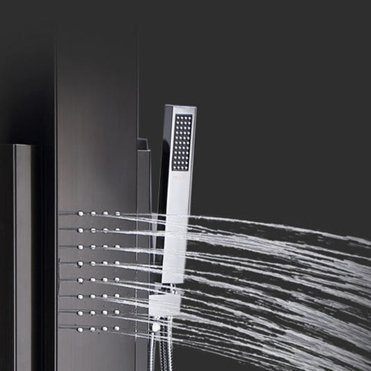 Contemporary Shower System Slide Bar Dual Shower Head Thermostatic Wall Mounted Shower Set Clearhalo 'Bathroom Remodel & Bathroom Fixtures' 'Home Improvement' 'home_improvement' 'home_improvement_shower_faucets' 'Shower Faucets & Systems' 'shower_faucets' 'Showers & Bathtubs Plumbing' 'Showers & Bathtubs' 6456645
