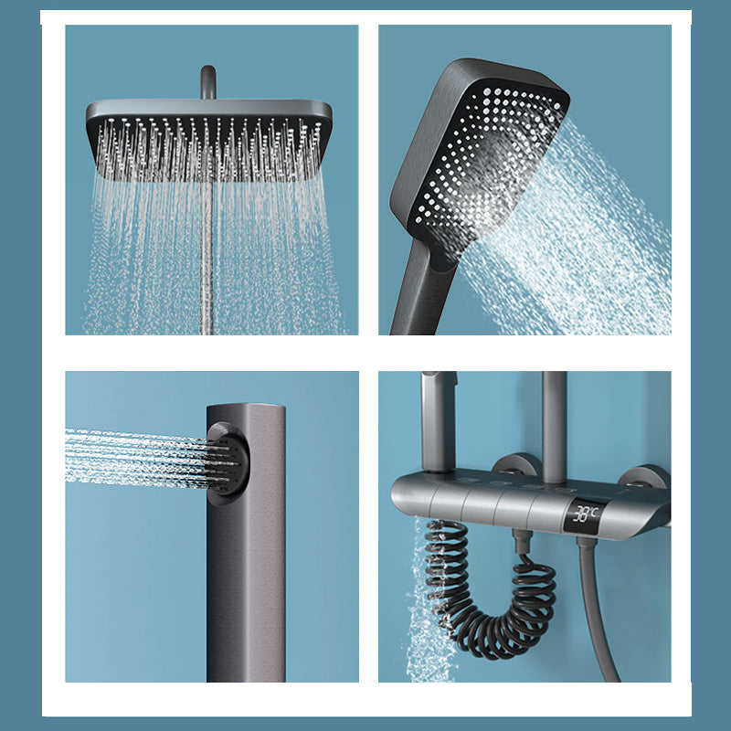 Modern Shower Set Handheld Shower Head Slide Bar Wall Mounted Shower System Clearhalo 'Bathroom Remodel & Bathroom Fixtures' 'Home Improvement' 'home_improvement' 'home_improvement_shower_faucets' 'Shower Faucets & Systems' 'shower_faucets' 'Showers & Bathtubs Plumbing' 'Showers & Bathtubs' 6456660