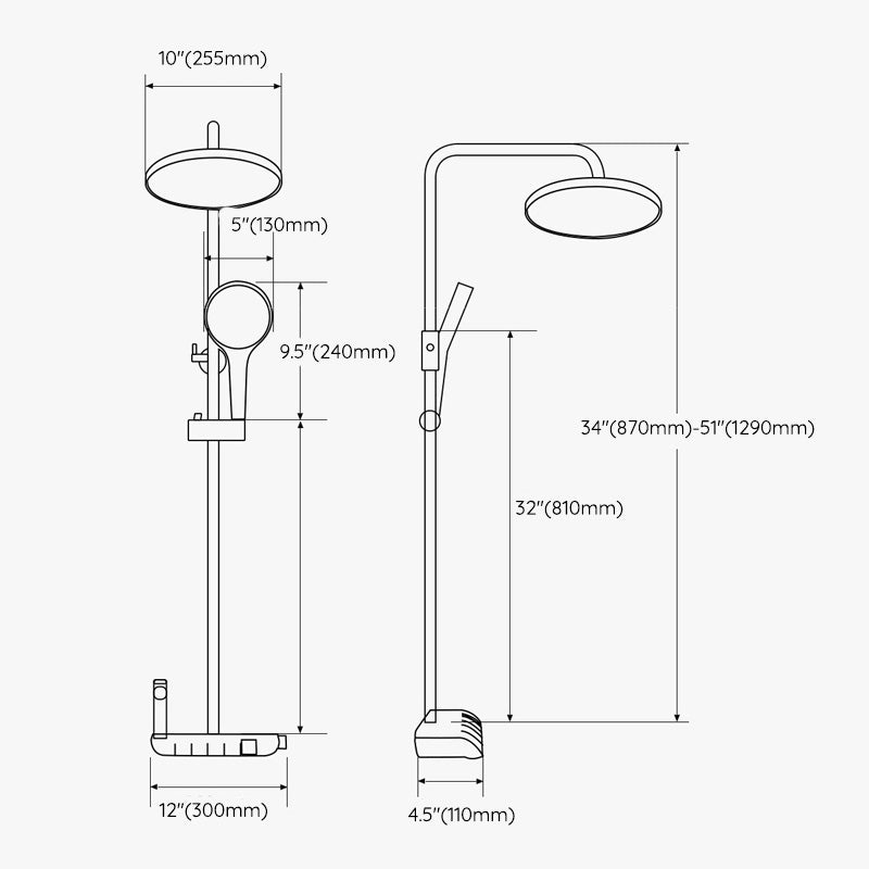 Modern Shower Set Handheld Shower Head Slide Bar Wall Mounted Shower System Clearhalo 'Bathroom Remodel & Bathroom Fixtures' 'Home Improvement' 'home_improvement' 'home_improvement_shower_faucets' 'Shower Faucets & Systems' 'shower_faucets' 'Showers & Bathtubs Plumbing' 'Showers & Bathtubs' 6456673