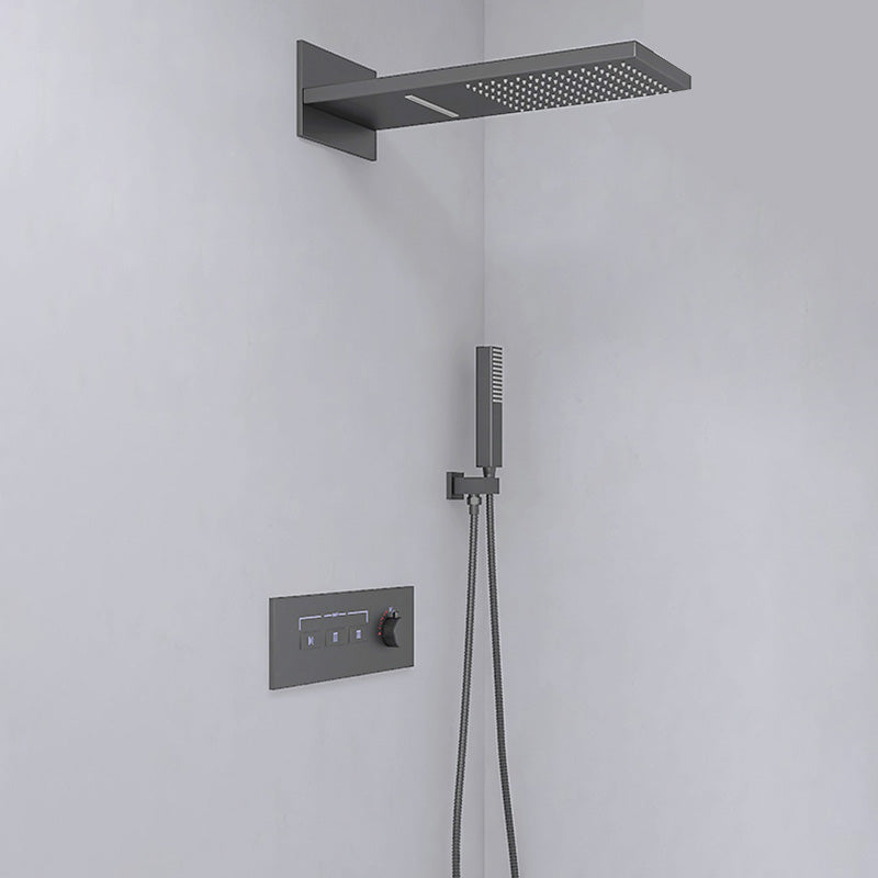 Modern Shower Set Handheld Shower Head Wall Mounted Shower System Gun Grey No Faucet Clearhalo 'Bathroom Remodel & Bathroom Fixtures' 'Home Improvement' 'home_improvement' 'home_improvement_shower_faucets' 'Shower Faucets & Systems' 'shower_faucets' 'Showers & Bathtubs Plumbing' 'Showers & Bathtubs' 6456678