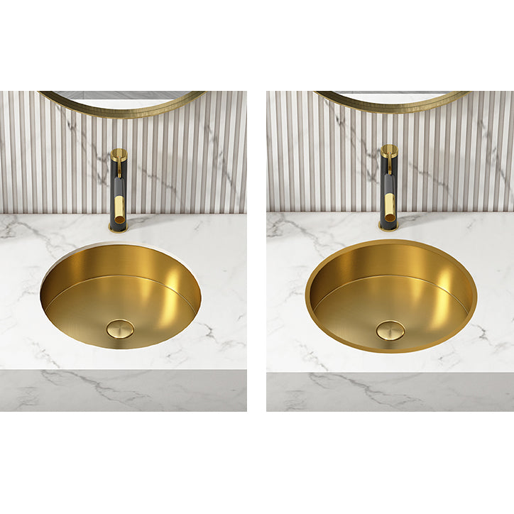 Round Bathroom Sink Modern Undermount Bathroom Sink with Faucet Clearhalo 'Bathroom Remodel & Bathroom Fixtures' 'Bathroom Sinks & Faucet Components' 'Bathroom Sinks' 'bathroom_sink' 'Home Improvement' 'home_improvement' 'home_improvement_bathroom_sink' 6457094