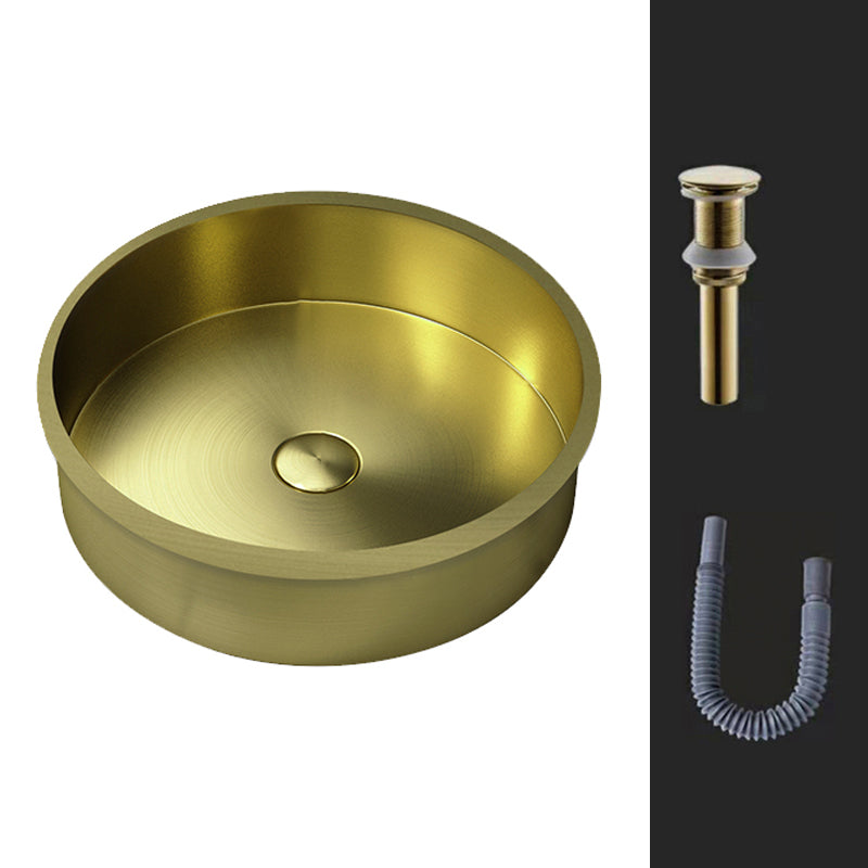 Round Bathroom Sink Modern Undermount Bathroom Sink with Faucet Bronze None Sink Clearhalo 'Bathroom Remodel & Bathroom Fixtures' 'Bathroom Sinks & Faucet Components' 'Bathroom Sinks' 'bathroom_sink' 'Home Improvement' 'home_improvement' 'home_improvement_bathroom_sink' 6457115