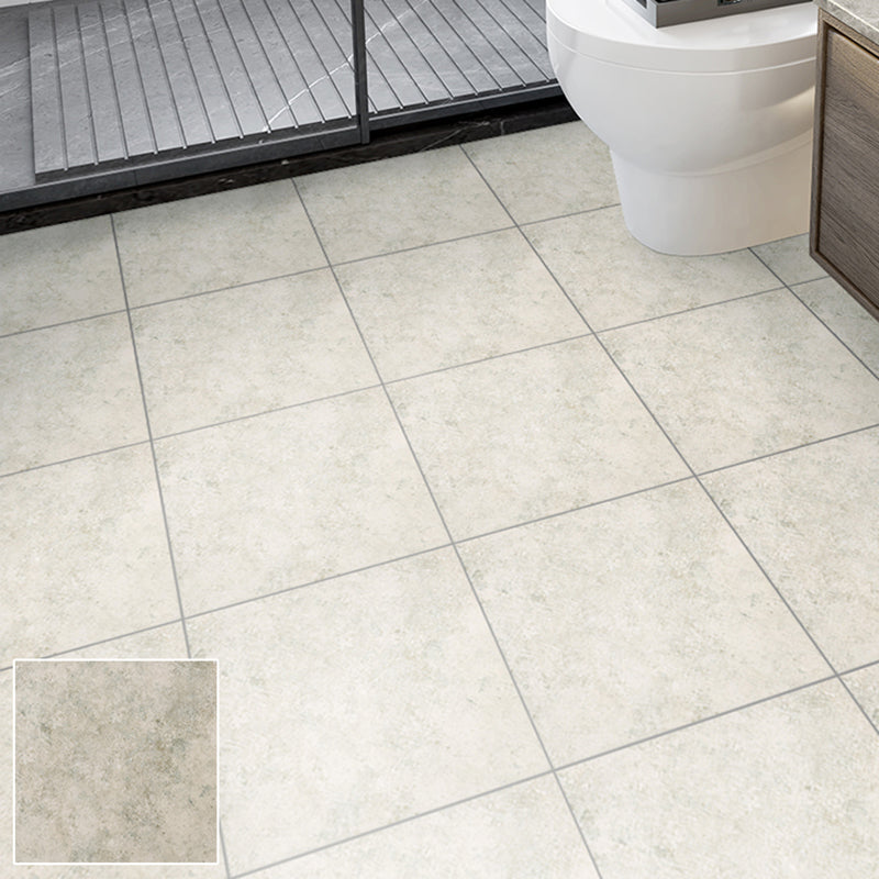 Square Bathroom PVC Flooring 12" x 12" x 0.07mm Peel and Stick Vinyl Flooring Beige Clearhalo 'Flooring 'Home Improvement' 'home_improvement' 'home_improvement_vinyl_flooring' 'Vinyl Flooring' 'vinyl_flooring' Walls and Ceiling' 6460439