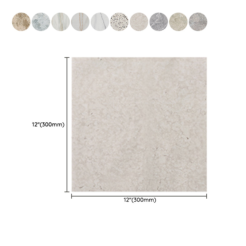 Square Bathroom PVC Flooring 12" x 12" x 0.07mm Peel and Stick Vinyl Flooring Clearhalo 'Flooring 'Home Improvement' 'home_improvement' 'home_improvement_vinyl_flooring' 'Vinyl Flooring' 'vinyl_flooring' Walls and Ceiling' 6460447