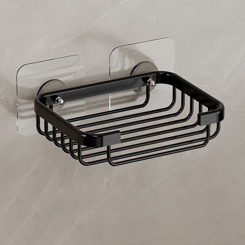 Modern Bath Hardware Set Bath Shelf Black/Silver/Grey Bathroom Hardware Set Black 1 Piece Soap Dish Clearhalo 'Bathroom Hardware Sets' 'Bathroom Hardware' 'Bathroom Remodel & Bathroom Fixtures' 'bathroom_hardware_sets' 'Home Improvement' 'home_improvement' 'home_improvement_bathroom_hardware_sets' 6460826