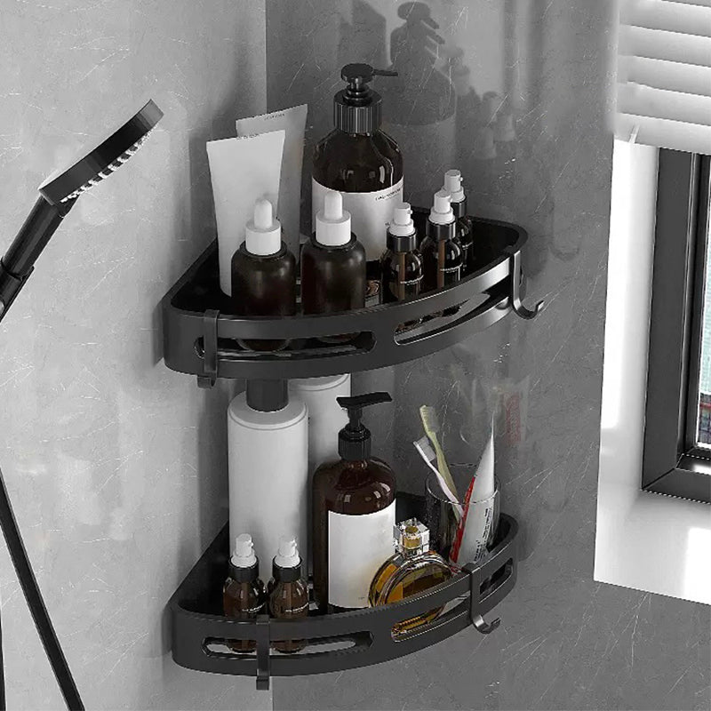 Juego de accesorios para baño moderno, estante para baño, kit de accesorios para  baño plateado/negro - Clearhalo