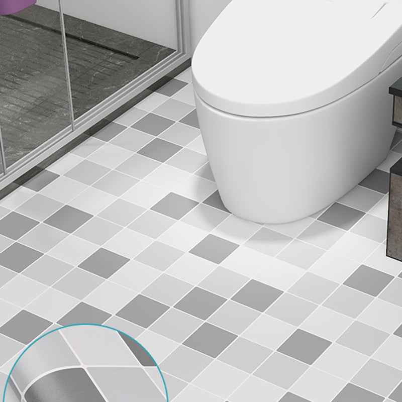 Bathroom 3.5mm Vinyl Flooring Square Peel and Stick PVC Flooring White-Gray Clearhalo 'Flooring 'Home Improvement' 'home_improvement' 'home_improvement_vinyl_flooring' 'Vinyl Flooring' 'vinyl_flooring' Walls and Ceiling' 6462416