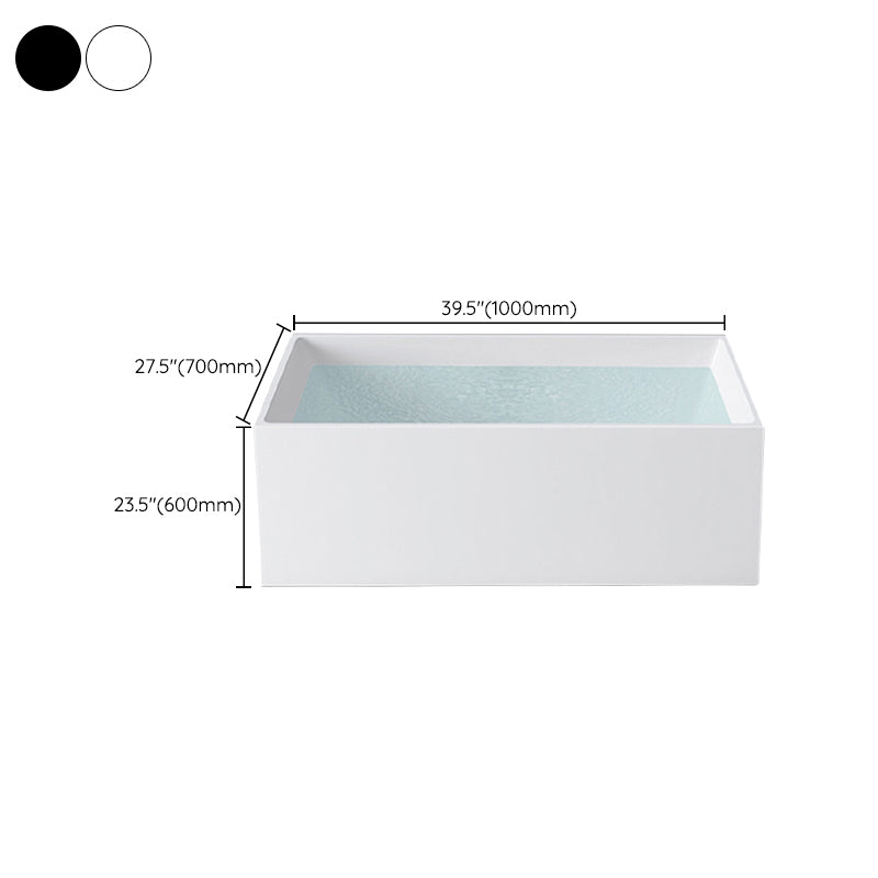 Modern Rectangle Acrylic Bathtub Back to Wall with Drain Bath Tub Clearhalo 'Bathroom Remodel & Bathroom Fixtures' 'Bathtubs' 'Home Improvement' 'home_improvement' 'home_improvement_bathtubs' 'Showers & Bathtubs' 6463164