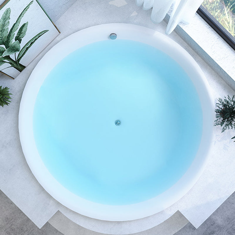 Modern Round Acrylic Embedded Bathtub with Drain Bath Tub and Massage Device Tub Only Tub Clearhalo 'Bathroom Remodel & Bathroom Fixtures' 'Bathtubs' 'Home Improvement' 'home_improvement' 'home_improvement_bathtubs' 'Showers & Bathtubs' 6463287