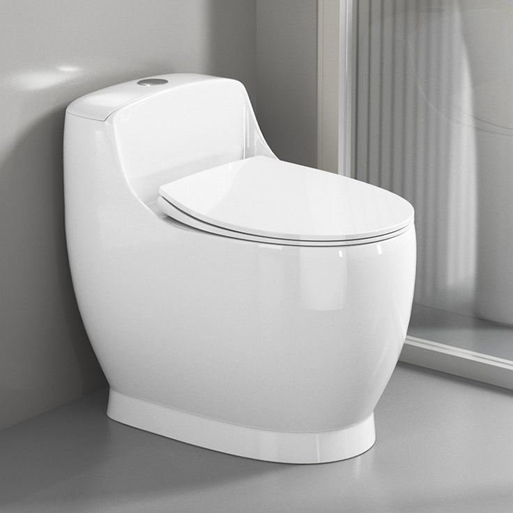 Modern Floor Mount Toilet Bowl Siphon Jet Toilet with Seat for Bathroom White 12" Clearhalo 'Bathroom Remodel & Bathroom Fixtures' 'Home Improvement' 'home_improvement' 'home_improvement_toilets' 'Toilets & Bidets' 'Toilets' 6463359