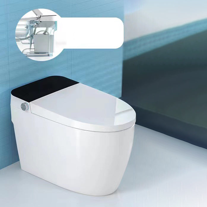Modern Siphon Jet One Piece Toilet Bowl White Heated Seat Urine Toilet with Toilet Seat Dryer Not Included (Standard) 16" Clearhalo 'Bathroom Remodel & Bathroom Fixtures' 'Home Improvement' 'home_improvement' 'home_improvement_toilets' 'Toilets & Bidets' 'Toilets' 6463393