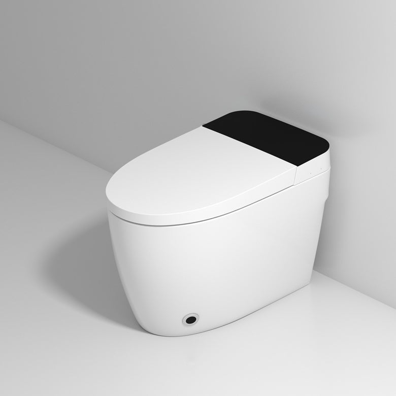 Modern Siphon Jet One Piece Toilet Bowl White Heated Seat Urine Toilet with Toilet Seat Dryer Not Included (Standard) 14" Clearhalo 'Bathroom Remodel & Bathroom Fixtures' 'Home Improvement' 'home_improvement' 'home_improvement_toilets' 'Toilets & Bidets' 'Toilets' 6463394