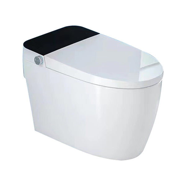 Modern Siphon Jet One Piece Toilet Bowl White Heated Seat Urine Toilet with Toilet Seat Clearhalo 'Bathroom Remodel & Bathroom Fixtures' 'Home Improvement' 'home_improvement' 'home_improvement_toilets' 'Toilets & Bidets' 'Toilets' 6463397