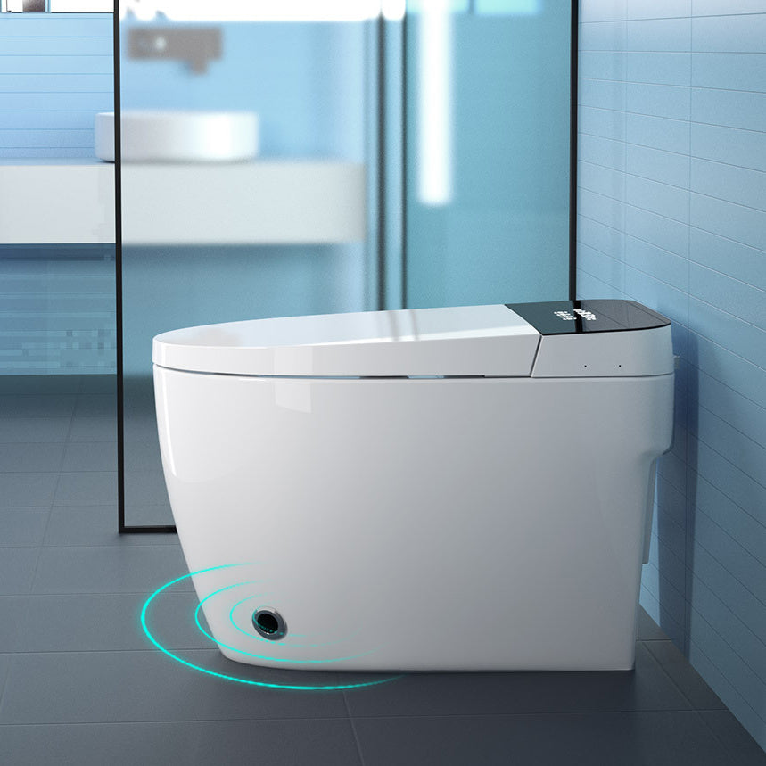 Modern Siphon Jet One Piece Toilet Bowl White Heated Seat Urine Toilet with Toilet Seat Clearhalo 'Bathroom Remodel & Bathroom Fixtures' 'Home Improvement' 'home_improvement' 'home_improvement_toilets' 'Toilets & Bidets' 'Toilets' 6463406