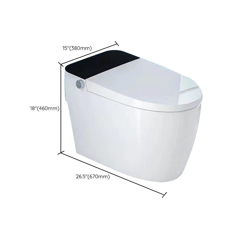 Modern Siphon Jet One Piece Toilet Bowl White Heated Seat Urine Toilet with Toilet Seat Clearhalo 'Bathroom Remodel & Bathroom Fixtures' 'Home Improvement' 'home_improvement' 'home_improvement_toilets' 'Toilets & Bidets' 'Toilets' 6463408