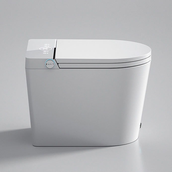 Modern Siphon Jet One Piece Toilet Bowl Heated Seat White Urine Toilet with Toilet Seat White Splash Proof (Upgrade Configuration) 12" Clearhalo 'Bathroom Remodel & Bathroom Fixtures' 'Home Improvement' 'home_improvement' 'home_improvement_toilets' 'Toilets & Bidets' 'Toilets' 6463413
