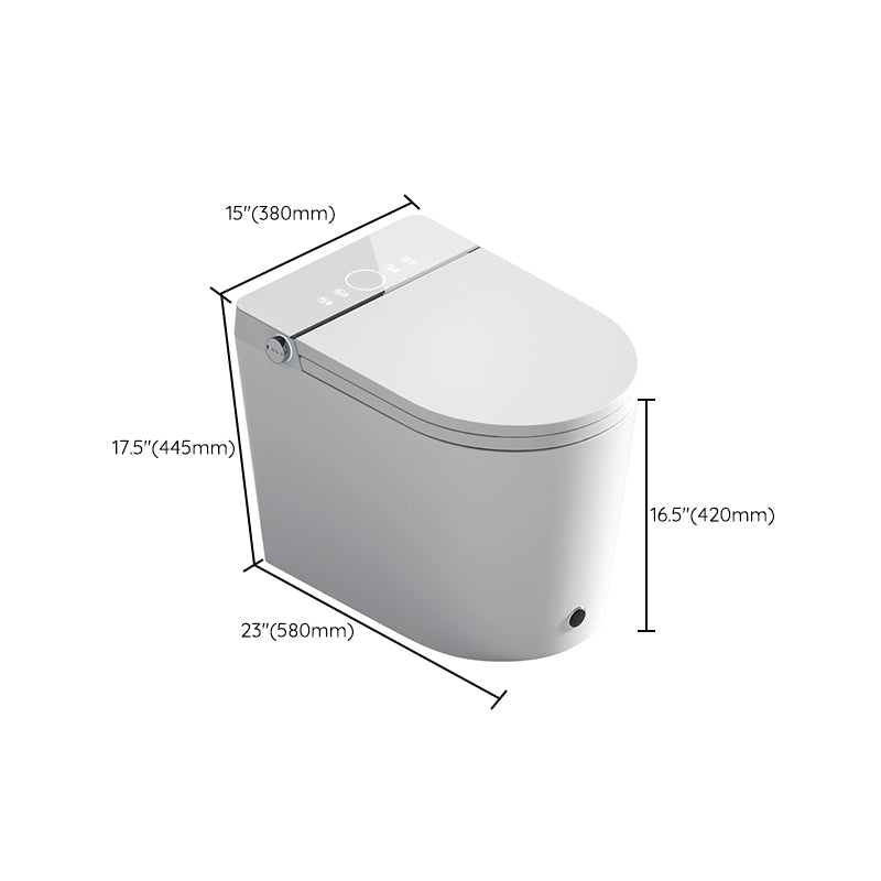Modern Siphon Jet One Piece Toilet Bowl Heated Seat White Urine Toilet with Toilet Seat Clearhalo 'Bathroom Remodel & Bathroom Fixtures' 'Home Improvement' 'home_improvement' 'home_improvement_toilets' 'Toilets & Bidets' 'Toilets' 6463426