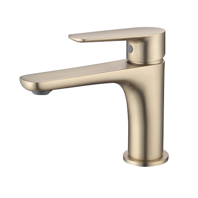 Light Luxury Vessel Sink Faucet Lever Handle Single Hole Bathroom Faucet Gold Clearhalo 'Bathroom Remodel & Bathroom Fixtures' 'Bathroom Sink Faucets' 'Bathroom Sinks & Faucet Components' 'bathroom_sink_faucets' 'Home Improvement' 'home_improvement' 'home_improvement_bathroom_sink_faucets' 6466866