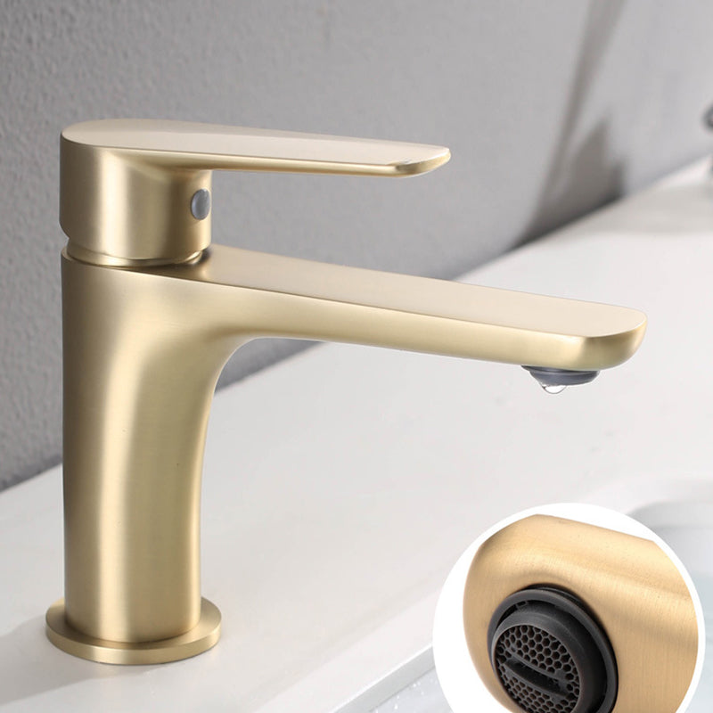 Light Luxury Vessel Sink Faucet Lever Handle Single Hole Bathroom Faucet Clearhalo 'Bathroom Remodel & Bathroom Fixtures' 'Bathroom Sink Faucets' 'Bathroom Sinks & Faucet Components' 'bathroom_sink_faucets' 'Home Improvement' 'home_improvement' 'home_improvement_bathroom_sink_faucets' 6466868