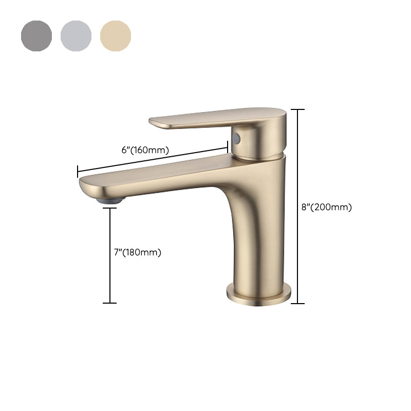 Light Luxury Vessel Sink Faucet Lever Handle Single Hole Bathroom Faucet Clearhalo 'Bathroom Remodel & Bathroom Fixtures' 'Bathroom Sink Faucets' 'Bathroom Sinks & Faucet Components' 'bathroom_sink_faucets' 'Home Improvement' 'home_improvement' 'home_improvement_bathroom_sink_faucets' 6466877