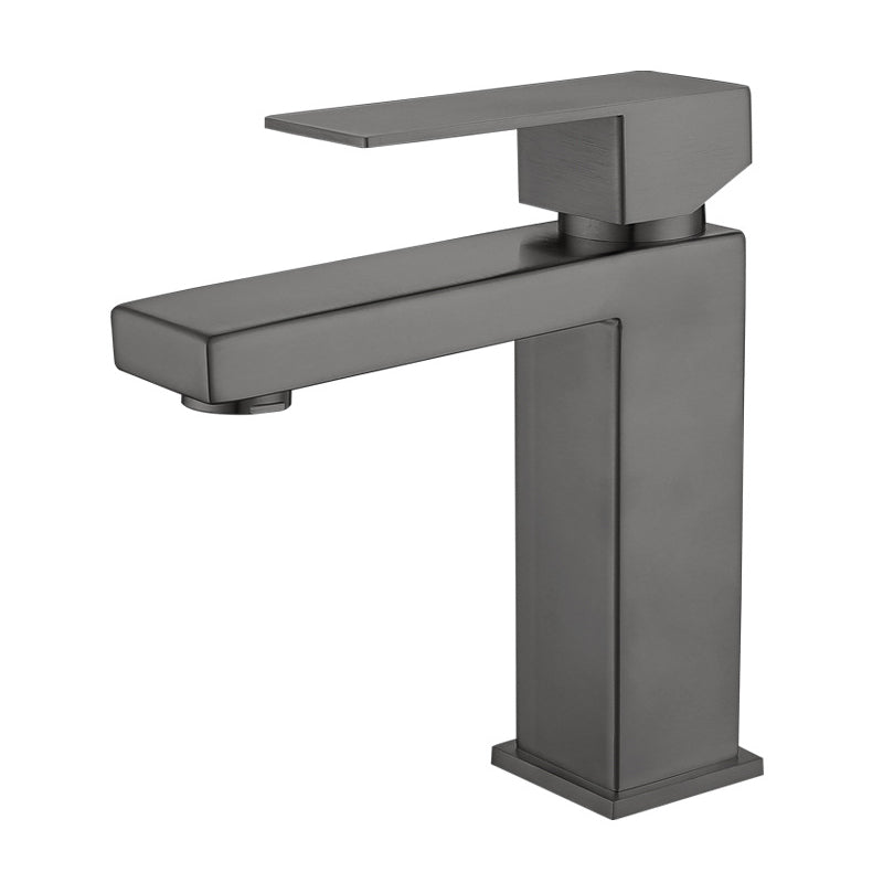 Glam Style Faucet Single Lever Handle Vessel Sink Bathroom Faucet Smoke Gray Clearhalo 'Bathroom Remodel & Bathroom Fixtures' 'Bathroom Sink Faucets' 'Bathroom Sinks & Faucet Components' 'bathroom_sink_faucets' 'Home Improvement' 'home_improvement' 'home_improvement_bathroom_sink_faucets' 6466891