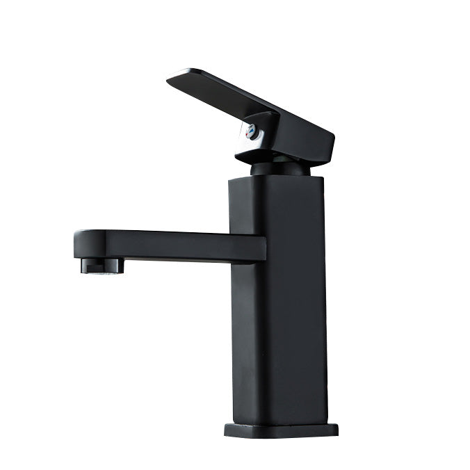 Cubic Vessel Sink Faucet Simple Low Arc Bathroom Faucet with 1 Hole Clearhalo 'Bathroom Remodel & Bathroom Fixtures' 'Bathroom Sink Faucets' 'Bathroom Sinks & Faucet Components' 'bathroom_sink_faucets' 'Home Improvement' 'home_improvement' 'home_improvement_bathroom_sink_faucets' 6466970