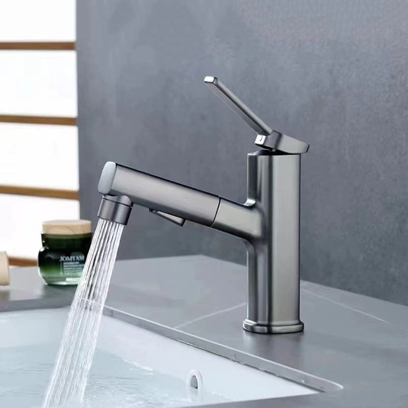 Modern Sink Faucet Pure Color Low Arc Metal Bathroom Sink Faucet Clearhalo 'bathroom_sink_faucets' 'Conjunta de Baño y Conjunta de Grifo' 'Coronamiento de Baño y Dispositivo de Baño' 'Grifo del lavabo del baño' 'Hogar' 'home_improvement' 'home_improvement_bathroom_sink_faucets' 'Mejoras para el hogar' 6466999