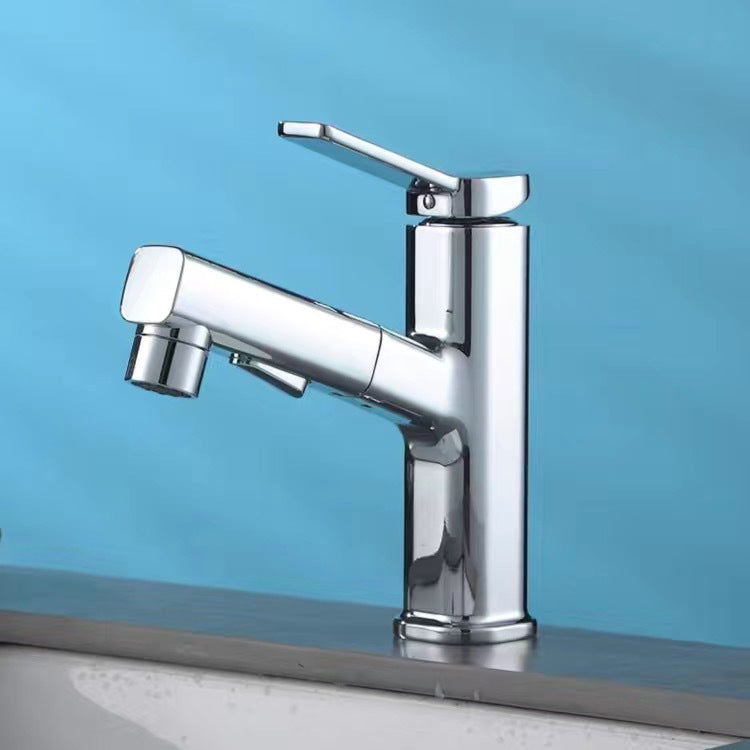 Modern Sink Faucet Pure Color Low Arc Metal Bathroom Sink Faucet Plata Clearhalo 'bathroom_sink_faucets' 'Conjunta de Baño y Conjunta de Grifo' 'Coronamiento de Baño y Dispositivo de Baño' 'Grifo del lavabo del baño' 'Hogar' 'home_improvement' 'home_improvement_bathroom_sink_faucets' 'Mejoras para el hogar' 6467000