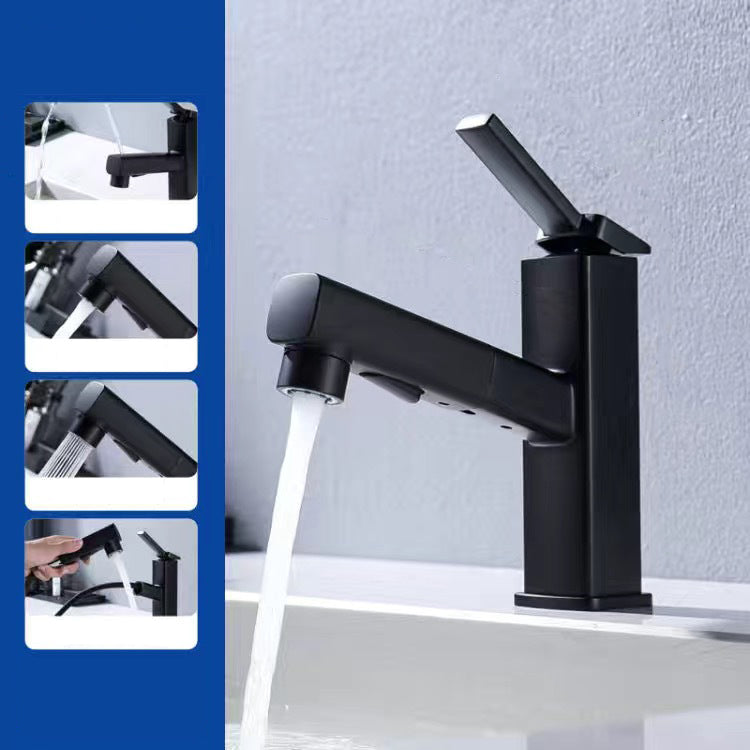 Modern Sink Faucet Pure Color Low Arc Metal Bathroom Sink Faucet Negro Clearhalo 'bathroom_sink_faucets' 'Conjunta de Baño y Conjunta de Grifo' 'Coronamiento de Baño y Dispositivo de Baño' 'Grifo del lavabo del baño' 'Hogar' 'home_improvement' 'home_improvement_bathroom_sink_faucets' 'Mejoras para el hogar' 6467003