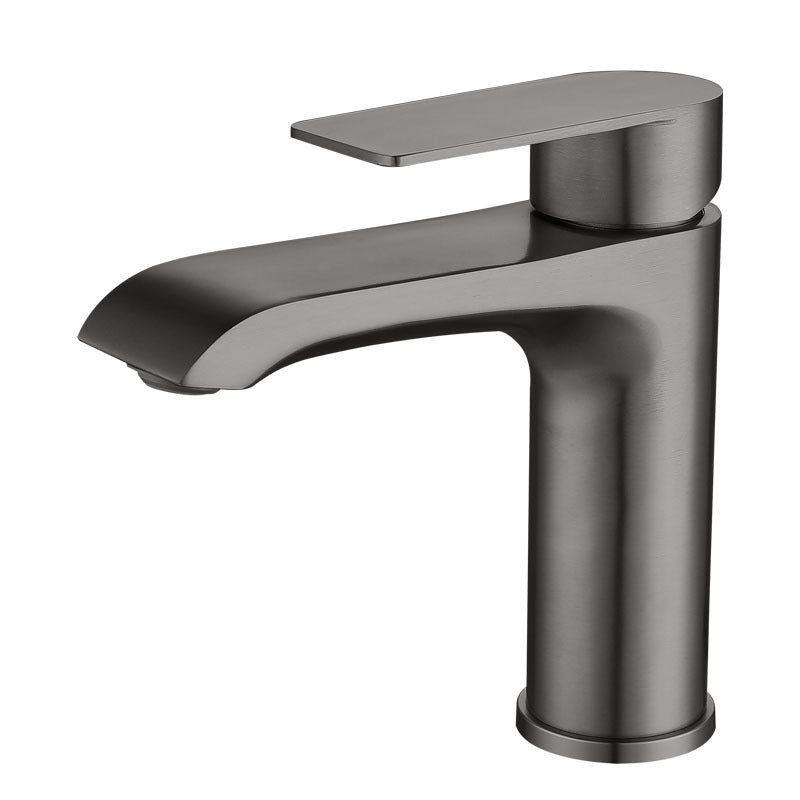 Single Handle Faucets Glam Style Vessel Sink Faucets for Bathroom Smoke Gray Clearhalo 'Bathroom Remodel & Bathroom Fixtures' 'Bathroom Sink Faucets' 'Bathroom Sinks & Faucet Components' 'bathroom_sink_faucets' 'Home Improvement' 'home_improvement' 'home_improvement_bathroom_sink_faucets' 6467020