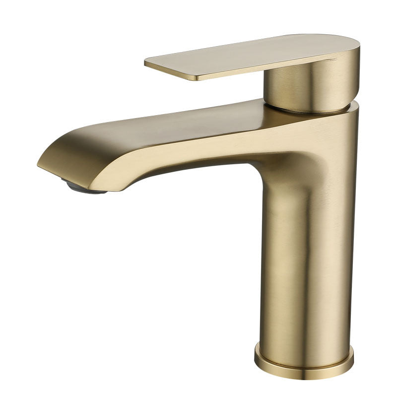 Single Handle Faucets Glam Style Vessel Sink Faucets for Bathroom Gold Clearhalo 'Bathroom Remodel & Bathroom Fixtures' 'Bathroom Sink Faucets' 'Bathroom Sinks & Faucet Components' 'bathroom_sink_faucets' 'Home Improvement' 'home_improvement' 'home_improvement_bathroom_sink_faucets' 6467025